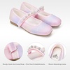 image:imageStelle Girls Dress Shoes Beaded Mary Jane Flats for Flower GirlRainbow