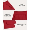 image:imageStelle Girls Sweatpants Fleece Straight Leg Baggy Athletic SweatpantsRed