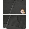 image:imageStelle Girls Zip Up Hoodies Teen Fleece Corgi Sweatshirts with PocketCharcoal