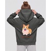 image:imageStelle Girls Zip Up Hoodies Teen Fleece Corgi Sweatshirts with PocketCharcoal