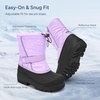 image:imageStelle Kids Snow Boots Boys Girls Waterproof Zipper Winter BootsLavender