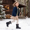 image:imageStelle Kids Snow Boots Boys Girls Waterproof Zipper Winter BootsRainbow Leopard