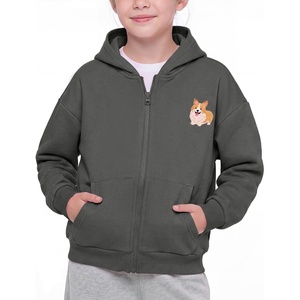 image:imageStelle Girls Zip Up Hoodies Teen Fleece Corgi Sweatshirts with PocketCharcoal
