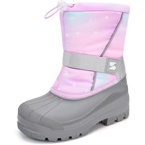 image:imageStelle Kids Snow Boots Boys Girls Waterproof Zipper Winter BootsCotton Candy Ombre