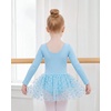 image:imageStelle Ballet Leotards for Girls Long Sleeve Dance Leotard with Sequin Tulle Tutu Skirt Toddler Ballerina OutfitBlue