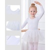 image:imageStelle Ballet Leotards for Girls Long Sleeve Dance Leotard with Sequin Tulle Tutu Skirt Toddler Ballerina OutfitWhite