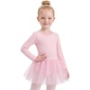 image:imageStelle Ballet Leotards for Girls Long Sleeve Dance Leotard with Sequin Tulle Tutu Skirt Toddler Ballerina OutfitBallet Pink
