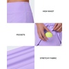 image:imageStelle 14 Womens ALine Tennis Skirt High Waisted Golf Skort with PocketsLilac