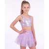 image:imageStelle Girls Skirt with Gymnastic Short Metallic Dance Tulle SkortLavender