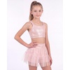 image:imageStelle Girls Skirt with Gymnastic Short Metallic Dance Tulle SkortPink