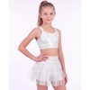 image:imageStelle Girls Skirt with Gymnastic Short Metallic Dance Tulle SkortWhite