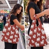 image:imageStelle Lightweight Reusable Grocery Bag with Handles Ripstop Nylon Foldable Tote Shopping Bags for Travel and GroceriesCharlie Pals  Maroon