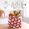 image:imageStelle Lightweight Reusable Grocery Bag with Handles Ripstop Nylon Foldable Tote Shopping Bags for Travel and GroceriesCharlie Pals  Maroon