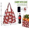 image:imageStelle Lightweight Reusable Grocery Bag with Handles Ripstop Nylon Foldable Tote Shopping Bags for Travel and GroceriesCharlie Pals  Maroon