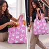 image:imageStelle Lightweight Reusable Grocery Bag with Handles Ripstop Nylon Foldable Tote Shopping Bags for Travel and GroceriesCharlie Pals  Pink