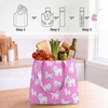 image:imageStelle Lightweight Reusable Grocery Bag with Handles Ripstop Nylon Foldable Tote Shopping Bags for Travel and GroceriesCharlie Pals  Pink