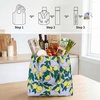 image:imageStelle Lightweight Reusable Grocery Bag with Handles Ripstop Nylon Foldable Tote Shopping Bags for Travel and GroceriesLemon Delight