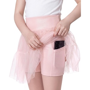 image:imageStelle Girls Skirt with Gymnastic Short Metallic Dance Tulle SkortPink
