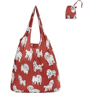image:imageStelle Lightweight Reusable Grocery Bag with Handles Ripstop Nylon Foldable Tote Shopping Bags for Travel and GroceriesCharlie Pals  Maroon