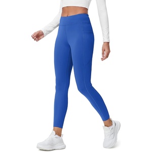 image:imageStelle Womens Fleece Lined Leggings with Pockets High Waisted Yoga PantsCobalt Blue