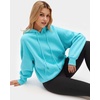 image:imageStelle Womens Oversized Fleece Hoodie Printed Cuff Fall SweatshirtsAqua Blue