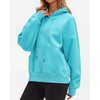 image:imageStelle Womens Oversized Fleece Hoodie Printed Cuff Fall SweatshirtsAqua Blue