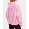 image:imageStelle Womens Oversized Fleece Hoodie Printed Cuff Fall SweatshirtsGlow Pink