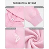 image:imageStelle Womens Oversized Fleece Hoodie Printed Cuff Fall SweatshirtsGlow Pink