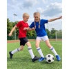 image:imageStelle 3 Pairs Kids Soccer Socks Girls Striped Athletic Knee High Socks3 Pairs3black Stripe
