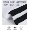 image:imageStelle 3 Pairs Kids Soccer Socks Girls Striped Athletic Knee High Socks3 Pairs3black Stripe