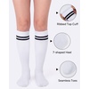 image:imageStelle 3 Pairs Kids Soccer Socks Girls Striped Athletic Knee High Socks3 Pairsgreen Stripeblack Stripeblue Stripe