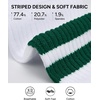 image:imageStelle 3 Pairs Kids Soccer Socks Girls Striped Athletic Knee High Socks3 Pairsgreen Stripeblack Stripeblue Stripe