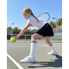 image:imageStelle 3 Pairs Kids Soccer Socks Girls Striped Athletic Knee High Socks3 Pairsred Stripeblack Stripeblue Stripe