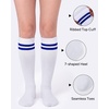image:imageStelle 3 Pairs Kids Soccer Socks Girls Striped Athletic Knee High Socks3 Pairsred Stripeblue Stripeyellow Stripe