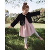 image:imageStelle Girls Faux Fur Dress Coat Cozy Bolero Shrug Button JacketBlack