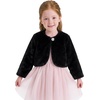 image:imageStelle Girls Faux Fur Dress Coat Cozy Bolero Shrug Button JacketBlack