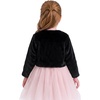 image:imageStelle Girls Faux Fur Dress Coat Cozy Bolero Shrug Button JacketBlack