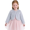 image:imageStelle Girls Faux Fur Dress Coat Cozy Bolero Shrug Button JacketLight Grey