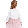 image:imageStelle Girls Faux Fur Dress Coat Cozy Bolero Shrug Button JacketWhite