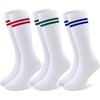 3 Pairs-green Stripe+red Stripe+blue Stripe