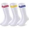 3 Pairs-red Stripe+blue Stripe+yellow Stripe