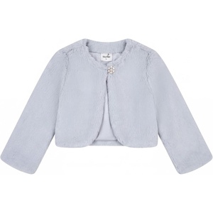 image:imageStelle Girls Faux Fur Dress Coat Cozy Bolero Shrug Button JacketLight Grey