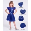 image:imageStelle Girls Sequin Top and Tutu Skirt Sets 2 Piece Outfits 515 YCobalt Blue