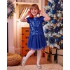 image:imageStelle Girls Sequin Top and Tutu Skirt Sets 2 Piece Outfits 515 YCobalt Blue