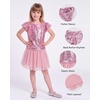 image:imageStelle Girls Sequin Top and Tutu Skirt Sets 2 Piece Outfits 515 YPink