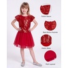 image:imageStelle Girls Sequin Top and Tutu Skirt Sets 2 Piece Outfits 515 YRed