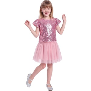 image:imageStelle Girls Sequin Top and Tutu Skirt Sets 2 Piece Outfits 515 YPink