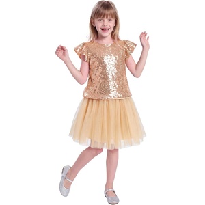 image:imageStelle Girls Sequin Top and Tutu Skirt Sets 2 Piece Outfits 515 YRose Gold