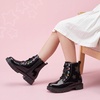 image:imageStelle Combat Boots for Girls Star Print Boots with Side ZipperPatent Black
