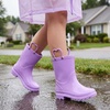 image:imageStelle Girls Rain Boots with EasyOn Handles Kids Boys BootsLavender